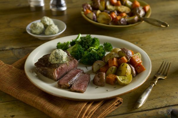 Kootenay Bison Striploin with Coffee Soil & Forest Fire Butter