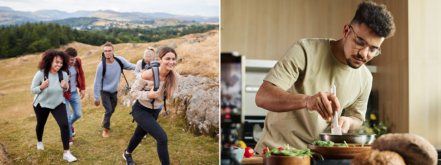 Hiking and cooking