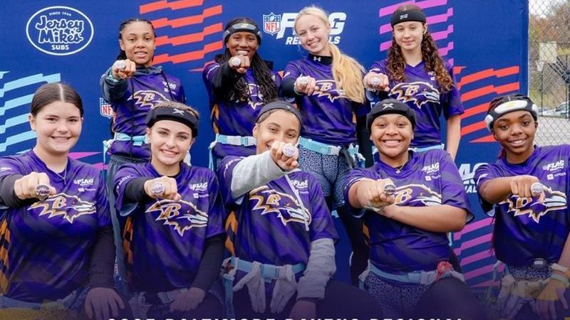 The Ravens from B.C. play the 7/11s from California in the semi-final at the 2nd annual adult flag football championship at South Surrey Athletic Park Sunday