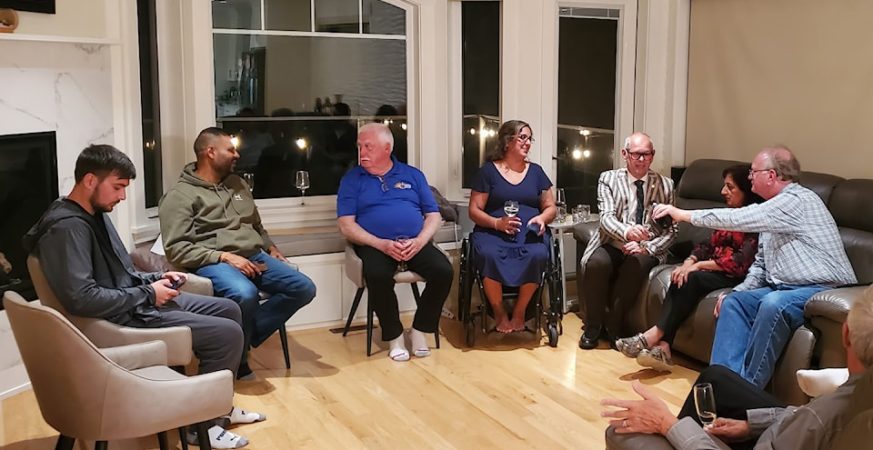 White Rock council candidate Susan Bains hosted an election night gathering with fellow candidate Anthony Manning and supporters.