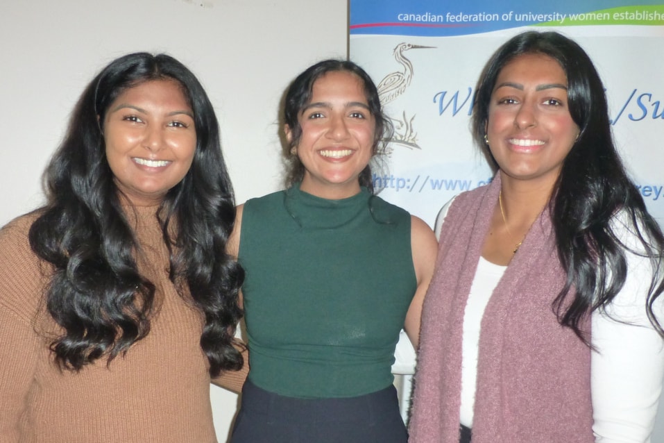 Shawna Nayaran, Priyanka Dhesa and Farrah Rahiman