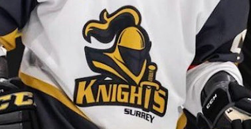 Surrey Knights junior hockey jersey